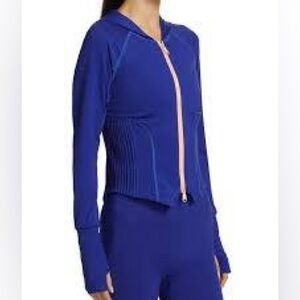 31. NWT! Free People Playin For Keeps Zip Jacket | Sapphire Skies | Small